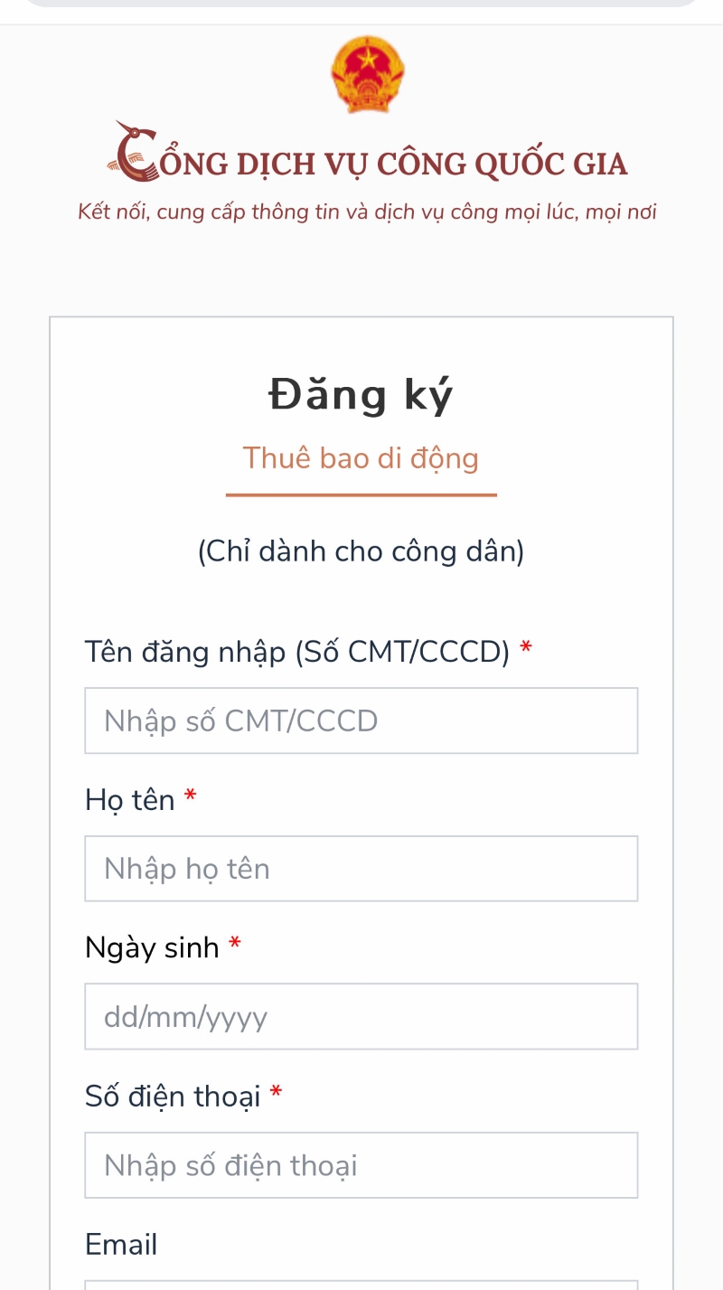 xin hộ chiếu online việt nam mobile